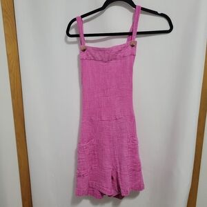 Spoon Jeans Pink Sleeveless Romper, Size L. New with tags